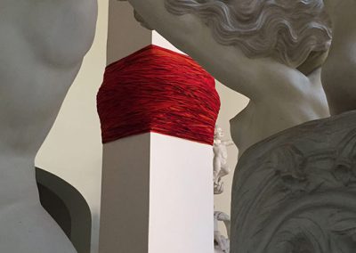 Bozzolo, 2015. Lana, dimensioni variabili, installazione site specific Museo H. C. Andersen, Roma.